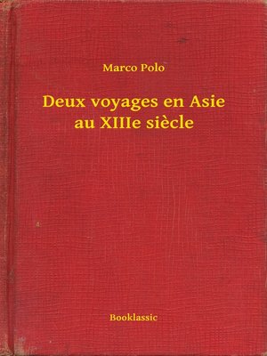 cover image of Deux voyages en Asie au XIIIe siecle